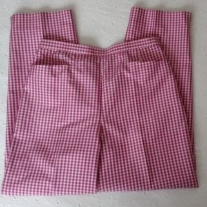 Talbots Petites Pure Silk Gingham Check Pants Size 4